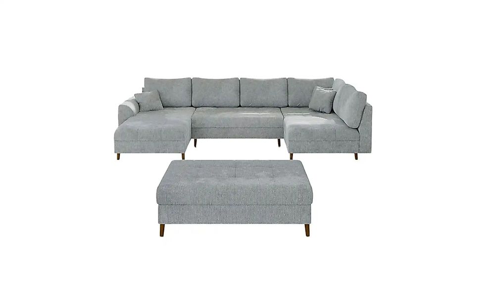 S-STYLE Wohnlandschaft mit Hocker  Trygve ¦ grau ¦ Maße (cm): B: 310 H: 81 günstig online kaufen