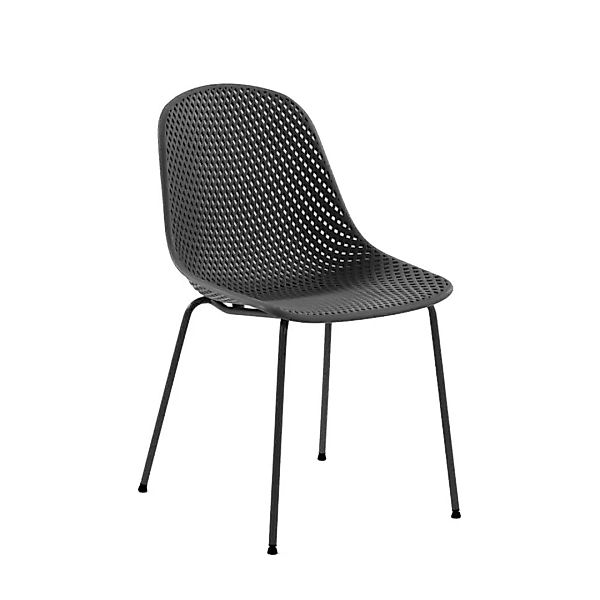 Stühle in Grau Kunststoff Skandi Design (4er Set) günstig online kaufen