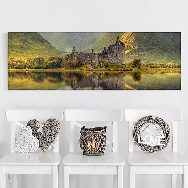 Leinwandbild Natur & Landschaft - Panorama Kilchurn Castle in Schottland günstig online kaufen