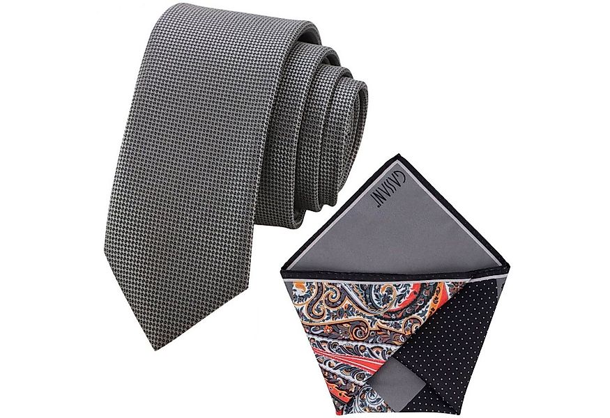 GASSANI Krawatte Herren-Krawatte Rips Fine Karo, z. Anzug Schmal Slim, Uni günstig online kaufen