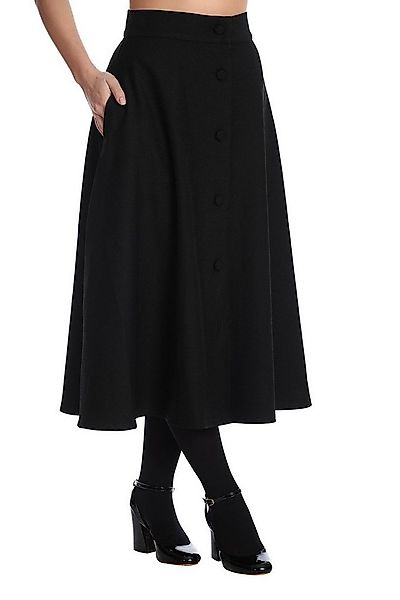 Banned A-Linien-Rock Book Worm Schwarz Retro Vintage Swing Skirt günstig online kaufen