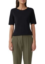 s.Oliver BLACK LABEL T-Shirt mit Satindetail günstig online kaufen