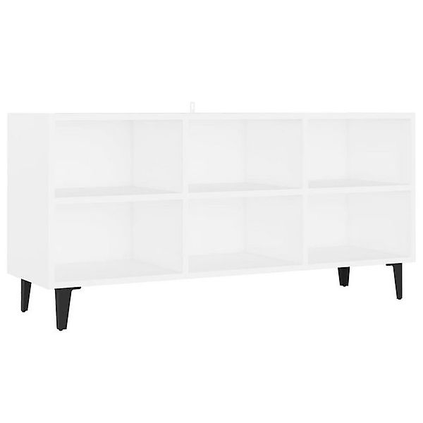 furnicato TV-Schrank mit Metallbeinen Weiß 103,5x30x50 cm (1-St) günstig online kaufen
