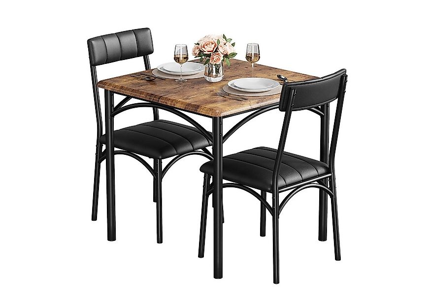 GarveeMore Essgruppe Ktichen Tisch mit 2 Stühlen für Küche & Esszimmer, Kom günstig online kaufen