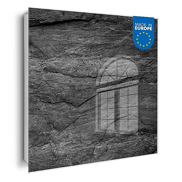 Banjado Großer Schlüsselkasten Glas 30x30cm Weiß Scharnier Links 50 Haken B günstig online kaufen