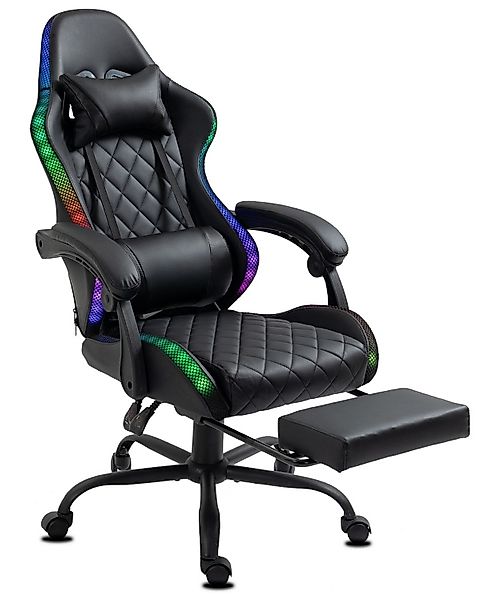 Delman Gaming-Stuhl Gaming Stuhl mit LED,RGB günstig online kaufen