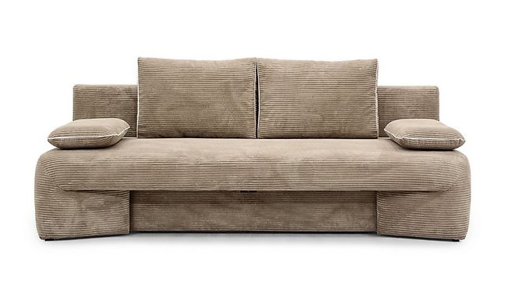 Hygger Möbelhaus Schlafsofa Erial mit Bettfunktion und Bettkasten, Liegeflä günstig online kaufen