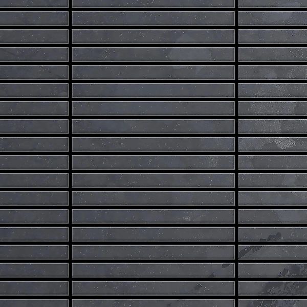 ALLOY Mosaik Fliese Massiv Metall Rohstahl Gewalzt Grau 1,6mm Stark Linear- günstig online kaufen