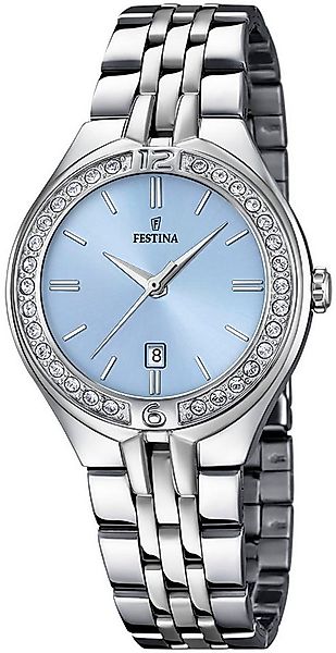 Festina Quarzuhr Mademoiselle F16867/4, Armbanduhr, Damenuhr, Edelstahlarmb günstig online kaufen