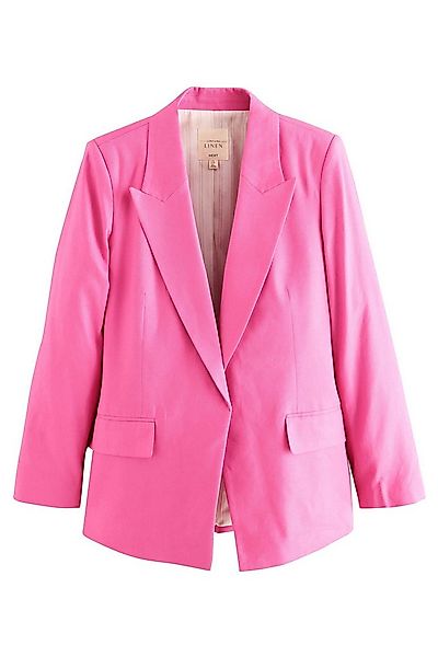 Next Jackenblazer Strukturierter Tailored Fit Blazer mit Leinen (1-tlg) günstig online kaufen