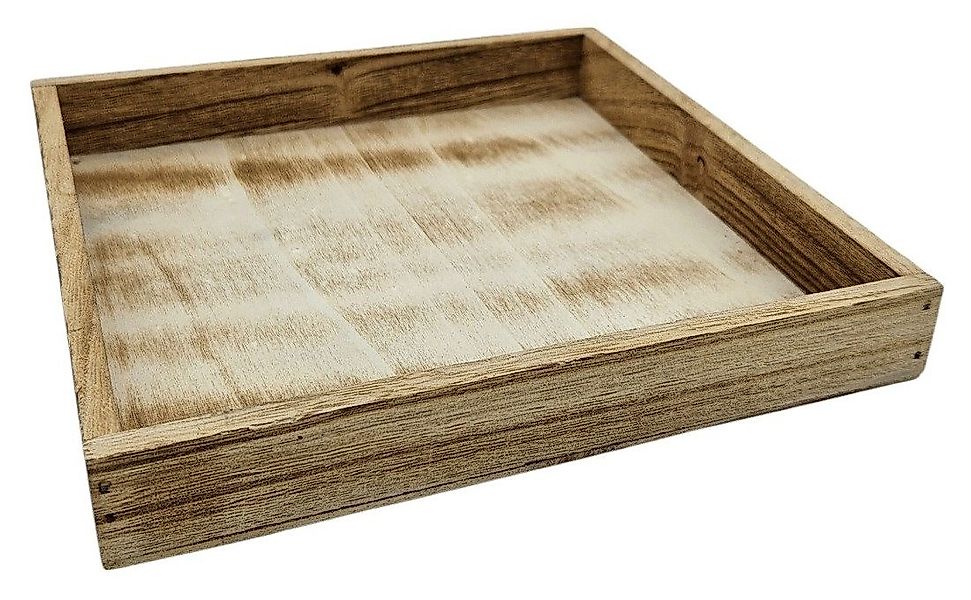 Meinposten Dekotablett Tablett Holztablett braun Natur rechteckig Kerzentab günstig online kaufen