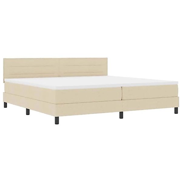 vidaXL Boxspringbett mit Matratze Creme 200 x 200 cm Stoff 3342161 günstig online kaufen