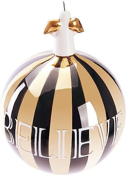 BRUBAKER Weihnachtsbaumkugel Premium Weihnachtskugel Believe Gold Schwarz - günstig online kaufen