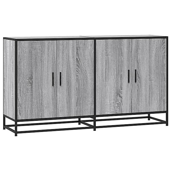 vidaXL Sideboard Grau Sonoma 134x35x76 cm Holzwerkstoff 3300818 günstig online kaufen