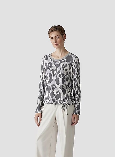 LeComte Print-Shirt "LeComte Langarmshirt mit Animalprint und Bindeband" günstig online kaufen