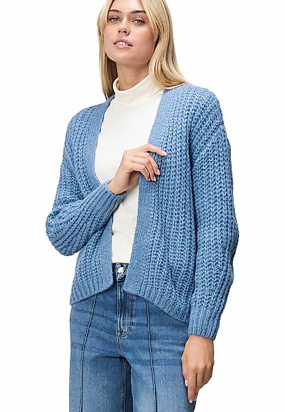 Zero Strickjacke "Damen Grobstrickjacke offener Style" 1 Stk. tlg. Plain/oh günstig online kaufen