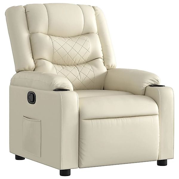 vidaXL Sessel Relaxsessel Creme Kunstleder (1-St) günstig online kaufen