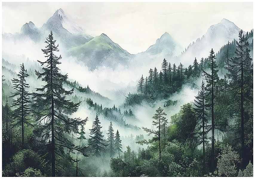Wallarena Fototapete Wald Natur Grün Tapete günstig online kaufen