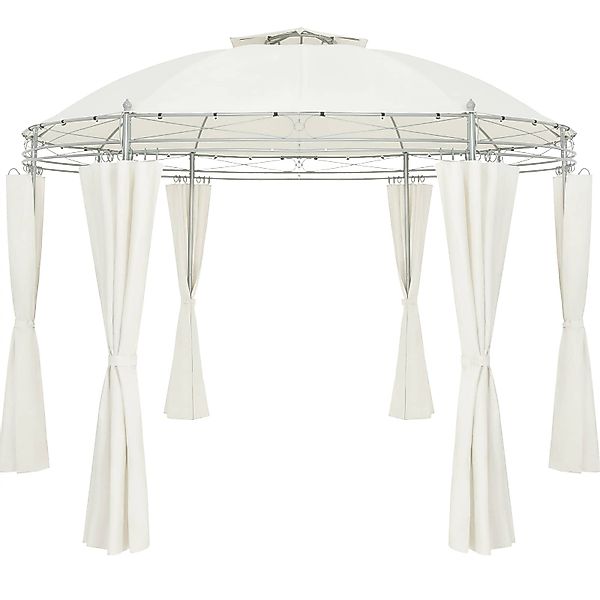 Pavillon Toscana Beige Ø3,5m UV-Schutz 50+ günstig online kaufen