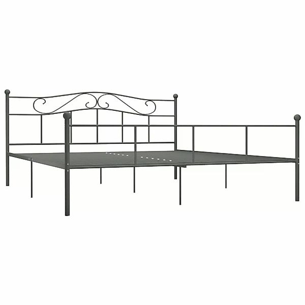 Bettgestell Grau Metall 180×200 Cm günstig online kaufen