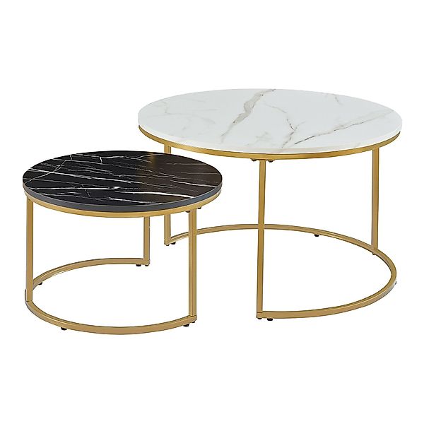 en.casa Couchtisch, »Christchurch« 2er Set rund günstig online kaufen