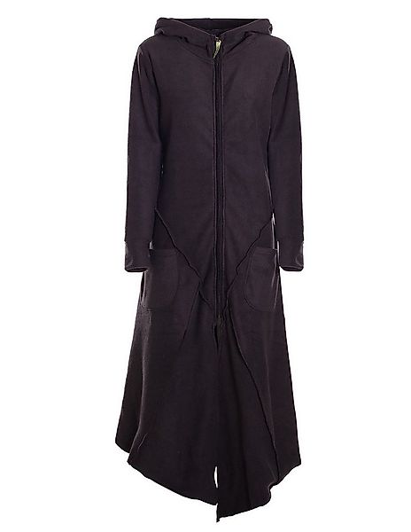 Vishes Langmantel Fleece Übergangsmantel im asymmetrischen Lagenlook mit Ka günstig online kaufen