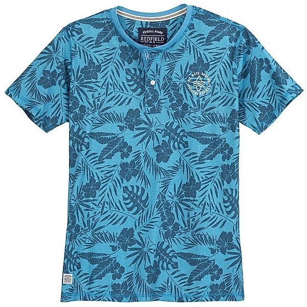 redfield Print-Shirt Redfield modisches T-Shirt Übergröße azurblau floral günstig online kaufen