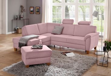 Home affaire Ecksofa "Alta L-Form" mit Federkern und Kontrastnaht, Füße Buc günstig online kaufen