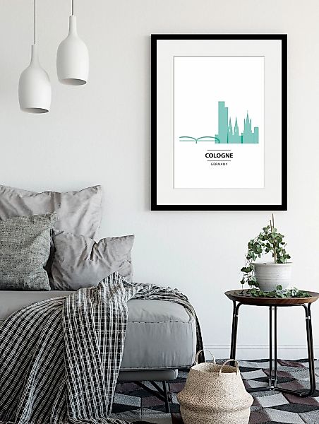 queence Bild "Cologne Color Splash", Städte-Stadt-Deutschland-Köln-Kirche-G günstig online kaufen