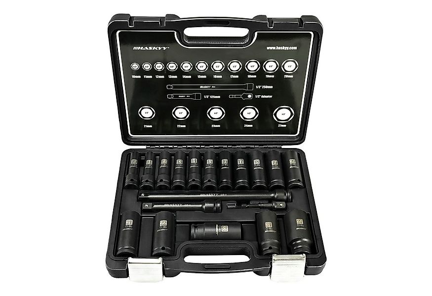 HASKYY Steckschlüssel Schlagschrauber Nüsse Steckschlüssel Satz 10-27mm 19- günstig online kaufen