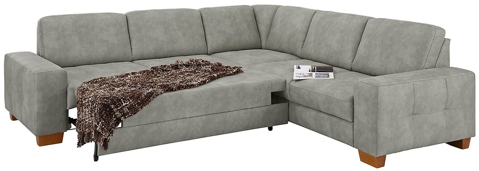 Home affaire Ecksofa "Puccini L-Form" mit Federkern, Sitztiefenverstellung, günstig online kaufen