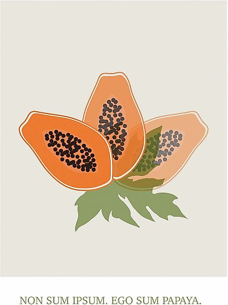 Komar Wandbild "Cultivated Papaya", (1 St.), Deutsches Premium-Poster Fotop günstig online kaufen