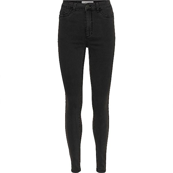 Noisy May Curve – Callie – Enge Jeans mit hoher Taille in Grau günstig online kaufen