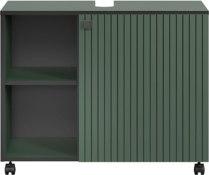 welltime Waschbeckenunterschrank Amrum (1-St) Waschtisch auf Rollen - (B/T/ günstig online kaufen