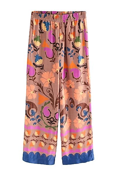 Next Dehnbund-Hose Satinhose mit weitem Beinschnitt günstig online kaufen