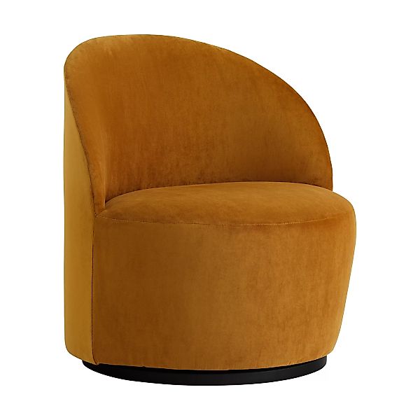 Menu - Tearoom Lounge Chair Samt drehbar - senfgelb/Stoff Jab Anstoetz Cham günstig online kaufen