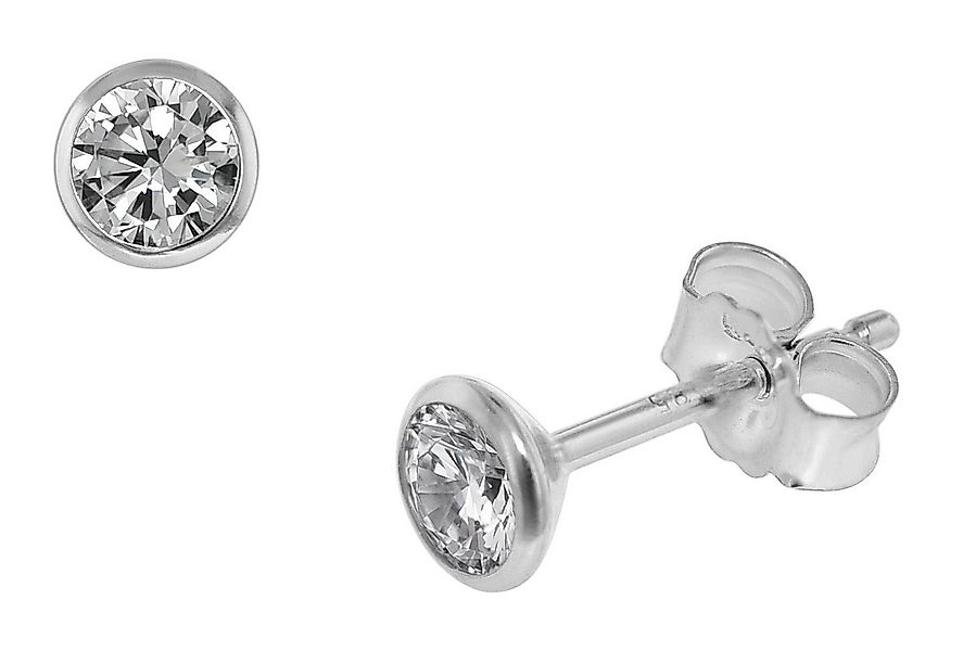 trendor Paar Ohrstecker für 585 Weißgold 14 Karat 4,5 mm günstig online kaufen
