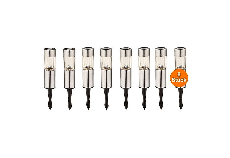 bmf-versand LED Solarleuchte Solarleuchte Garten 8er Set Wegeleuchte Edelst günstig online kaufen