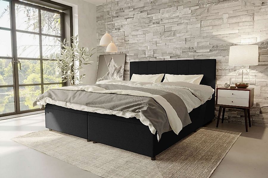 99rooms Boxspringbett Kira (Schlafzimmerbett, Bett), 140/160/180/200x200 cm günstig online kaufen