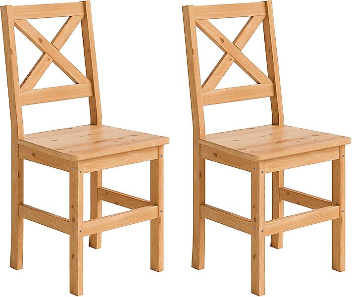 Home affaire 4-Fußstuhl »Malmö«, (Set), 2 St., Holzstuhl Kiefer Massivholz günstig online kaufen