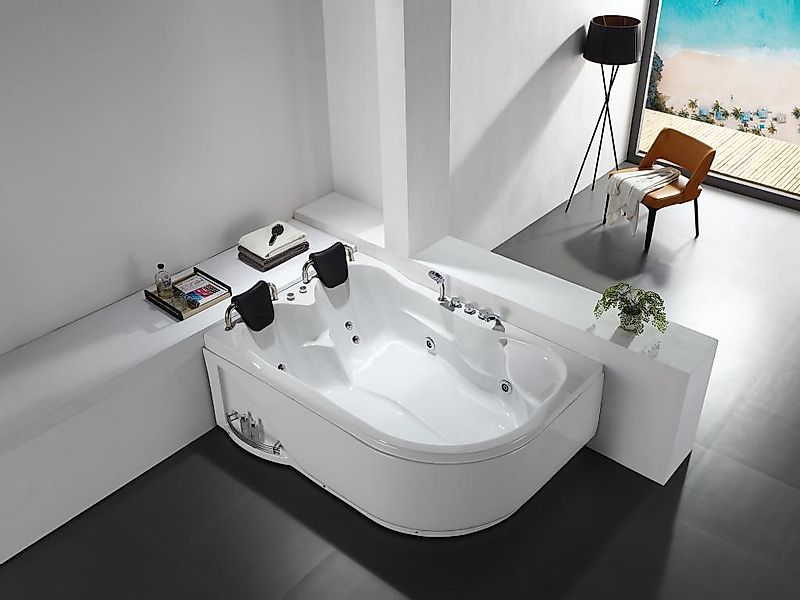 Whirlpool Badewanne - 2 Personen - 385 L - 181 x 121 x 65 cm - Ecke Links - günstig online kaufen