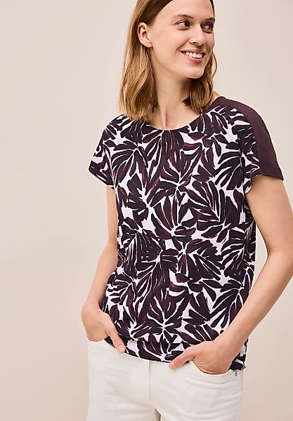 Cecil Print-Shirt, mit Details in Ausbrenner-Optik günstig online kaufen