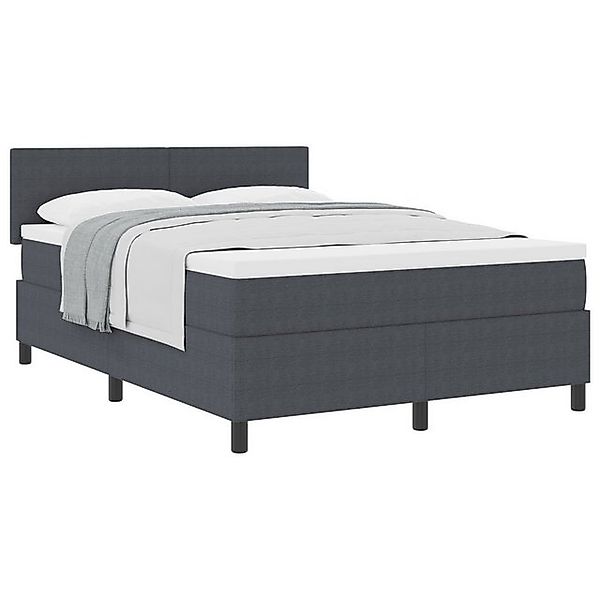 vidaXL Bett Boxspringbett mit Matratze Dunkelgrau 160x200 cm Samtstoff (1-t günstig online kaufen