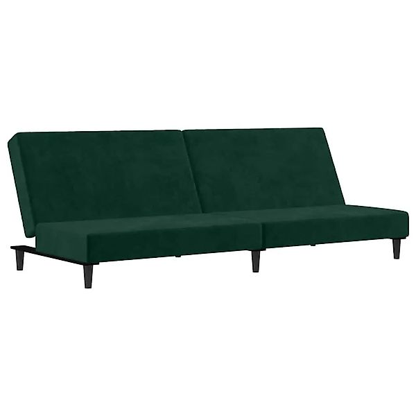 vidaXL Schlafsofa 2-Sitzer Dunkelgrün Samt 375734 günstig online kaufen