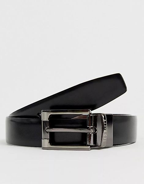 Ted Baker – Crafti – Wendegürtel aus Leder-Schwarz günstig online kaufen