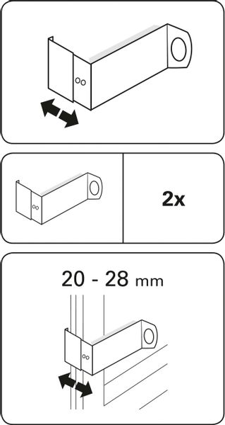 GARDINIA Verbinder Spannvitrage-Adapter, (Set, 1-St), Serie günstig online kaufen