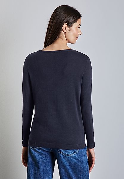 STREET ONE Strickpullover mit Rollsaum am günstig online kaufen