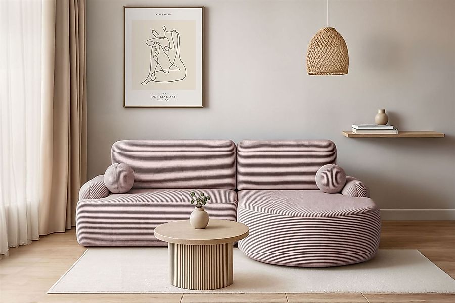 Lookway Ecksofa CLEO CORD Rundes Ecksofa günstig online kaufen