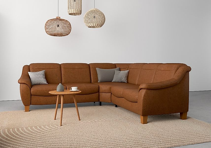 Home affaire Ecksofa "Caldera L-Form" Federkern, wahlweise mit Kopfteilvers günstig online kaufen