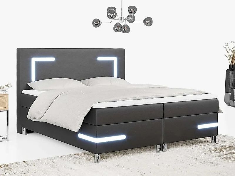 DB-Möbel Boxspringbett "APOLLO" mit LED, Bettkasten, Funktionsbett mit Topp günstig online kaufen